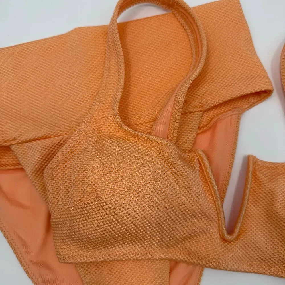 Aerie Bikini Set Size XS/Small Real Good Bottom Textured High Waist Swim NWT